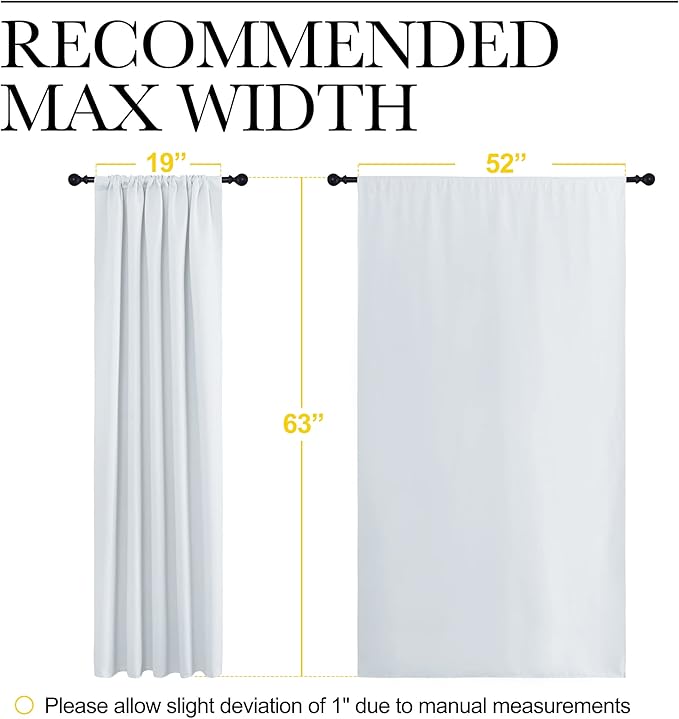 NICETOWN Greyish White Bedroom Curtain Panels - Image 8