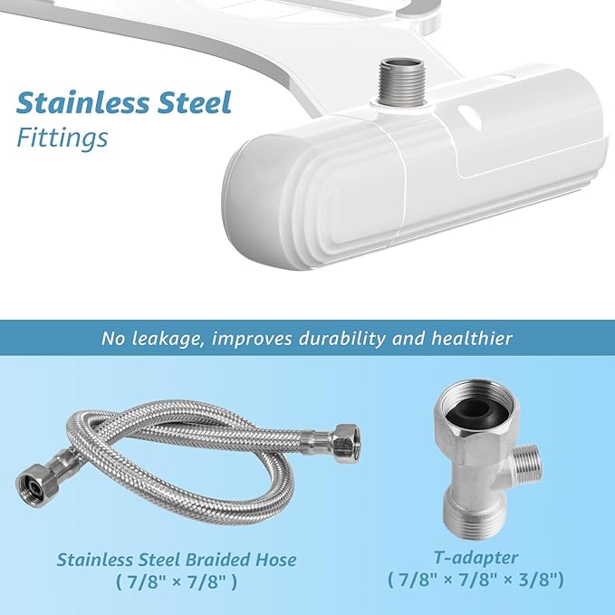 Ultra-Slim Bidet Attachment for Toilet, Non-Electric Dual Nozzle, Adjustable - Image 4