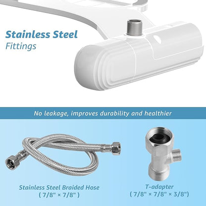 Ultra-Slim Bidet Attachment for Toilet, Non-Electric Dual Nozzle, Adjustable - Image 4