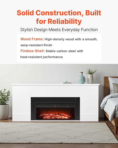 VEVOR 75-Inch Freestanding Fireplace, 1500W 5120 BTU Electric Fireplace Heater - Image 5