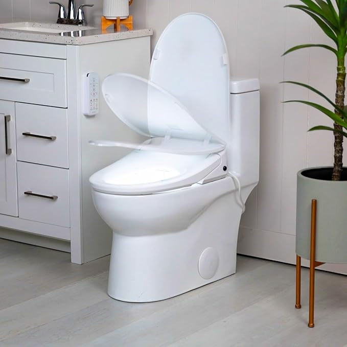 ALPHA BIDET UXA Pearl Auto Bidet Toilet Seat in Elongated White | Endless Warm - Image 3