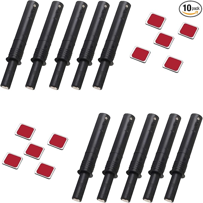 10 Pcs Magnetic Push Latches for Cabinet Push to Open Door Latch Soft Quiet by bjsdkff