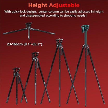 SMALLRIG x Potato Jet TRIBEX SE Hydraulic Aluminum Camera Tripod, - Image 5