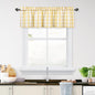 Gingham Buffalo Check Autumn Yellow Cafe Kitchen Curtain Valances, Plaid Design Thick Yarn Dyed Fabric Rod Pocket Valance Curtains for Bathroom, Living Room, 55" x 15", Yellow/White | Café Kitchen Curtains,Buffalo Checkered,Gingham Geo,Rustic Yarn Dyed