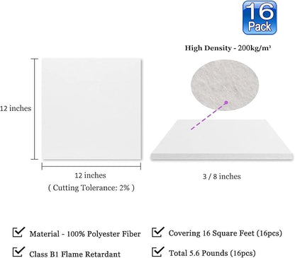 BXI Sound Absorber, Sound Absorbing Panels Reduce Echo Reverb, Tackable - Image 2