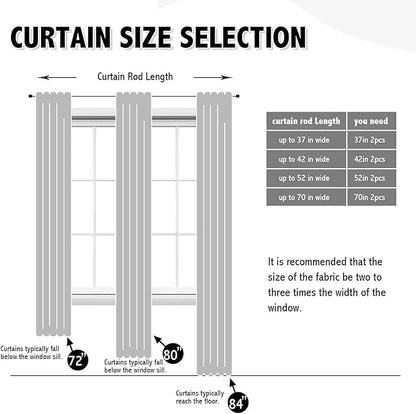 Anytime 100% Blackout Curtain 2 Panels Set, Thermal Insulated Window Drapes - Image 2