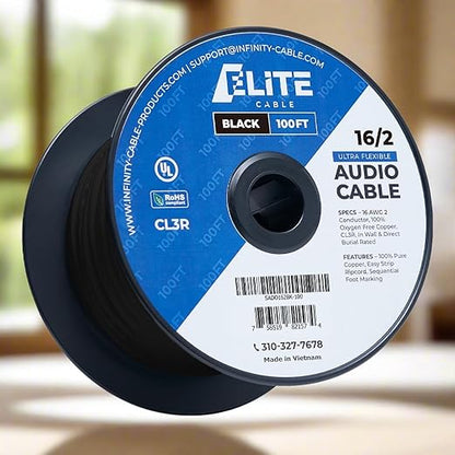 Elite 16/2 Speaker Wire 100ft, UL Listed, - Image 9