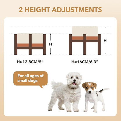 Ceramic 6.1inch Raised Double Dog Bowls Set - Image 3