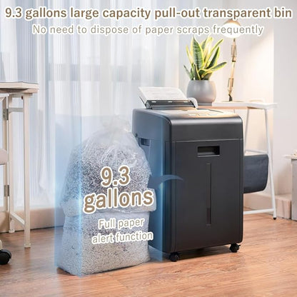 Commercial Autofeed Paper Shredder: 200 Sheets P-5 Micro Cut Shreds - Image 4