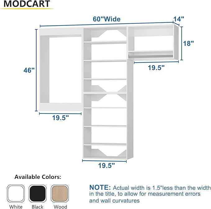 Modular Closet System, Wood Closet Tower Storage - Image 2