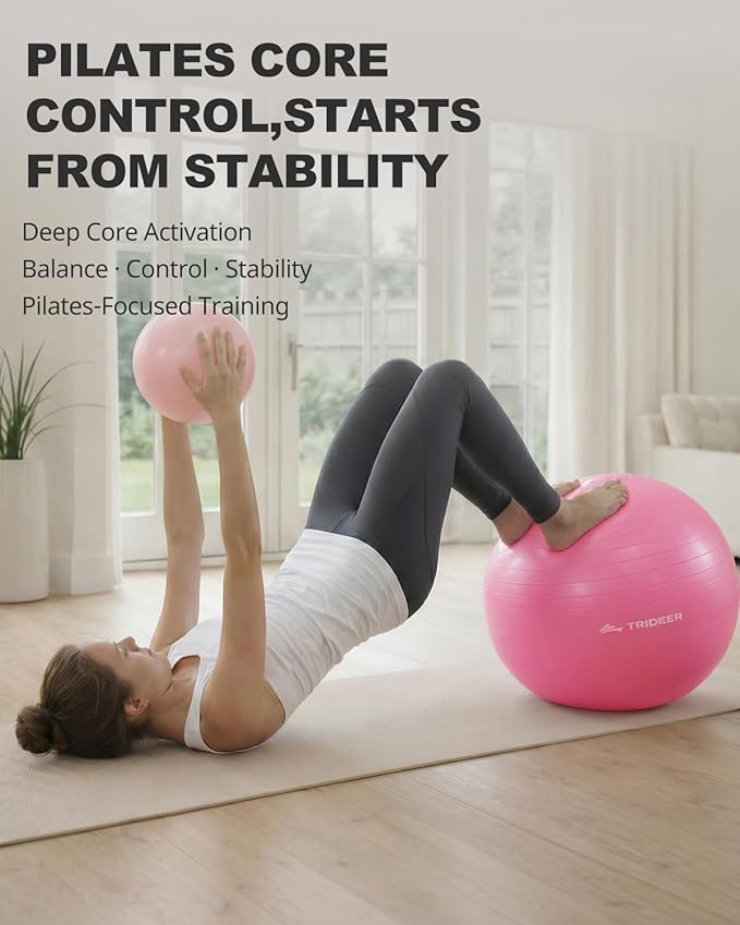 Trideer Exercise Ball for Yoga, Pilates & Fitness – Stability Ball Equipment - Image 3