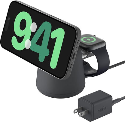 Belkin 2-in-1 MagSafe Wireless Charging Dock 15W Fast Charge iPhone Charger by Belkin