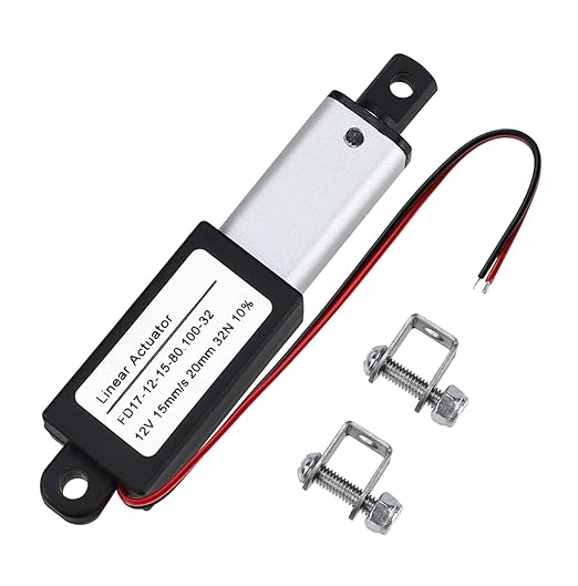 NORJIN 12V Mini Electric Linear Actuator 0.8" Stroke, 32N/7.2lbs, Speed 15mm/s by NORJIN
