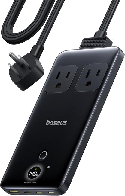 Baseus Blade Charging Station 140W, 6-in-1 Compact USB C Power Strip by Baseus