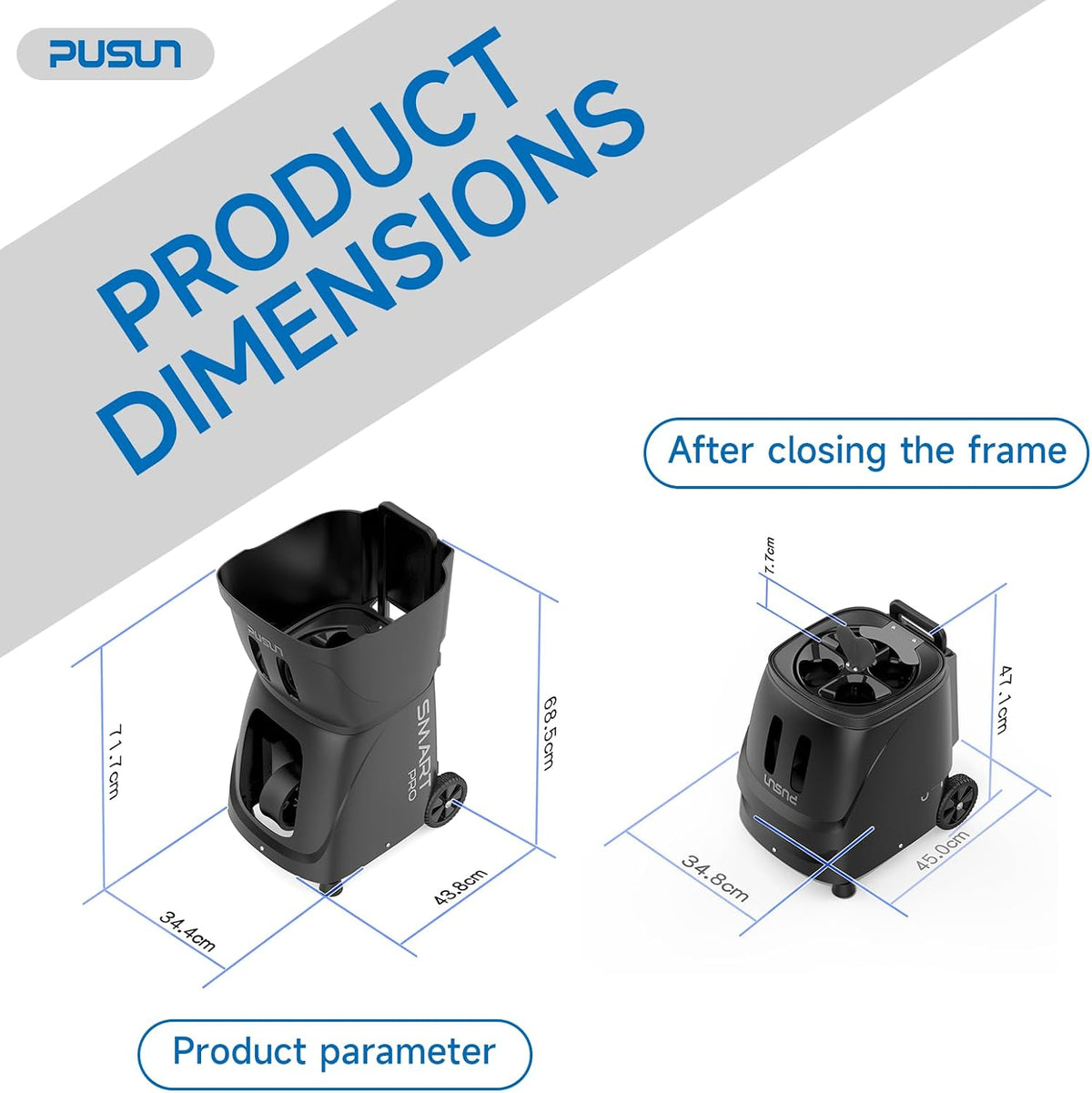 Pickleball Machine-PUSUN Launcher for Professional Training | App& Remote...