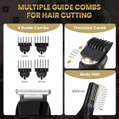 PRITECH Beard Trimmer for Men, 6 in 1 Hair Clippers Kit, Precision Cordless - Image 4