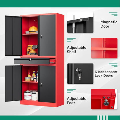 Letaya Metal Garage Storage Cabinet - Image 5