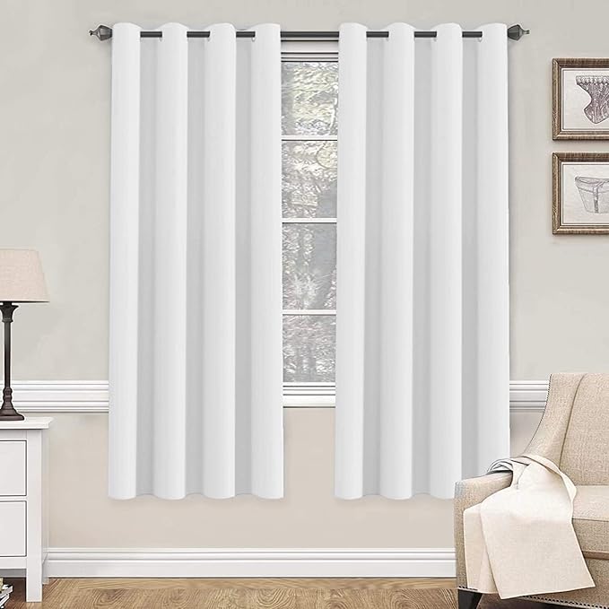 H.VERSAILTEX White Curtains 72 inches Long by HVERSAILTEX