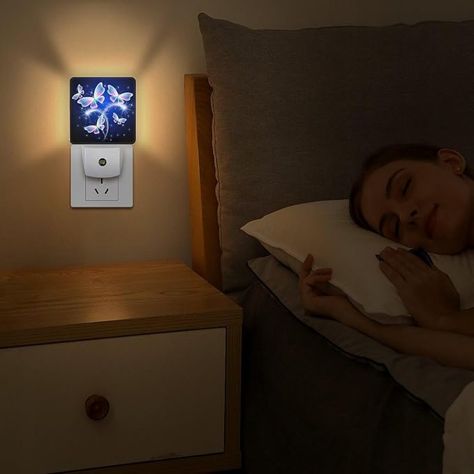 YKJAHSD Butterfly Night Light, Plug into Wall Decor Nightlights - Image 5