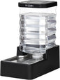 RIZZARI Stainless Steel Dog Dispenser: 8L Large Capacity Gravity Waterer by RIZZARI