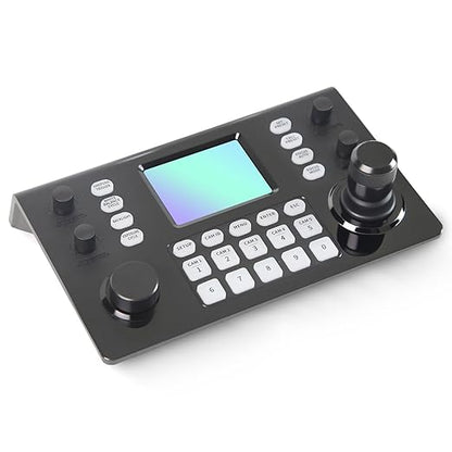 RGBlink NDI PTZ Camera Controller, PoE Powered, 3D Joystick Control, 3.5 LCD by RGBlink