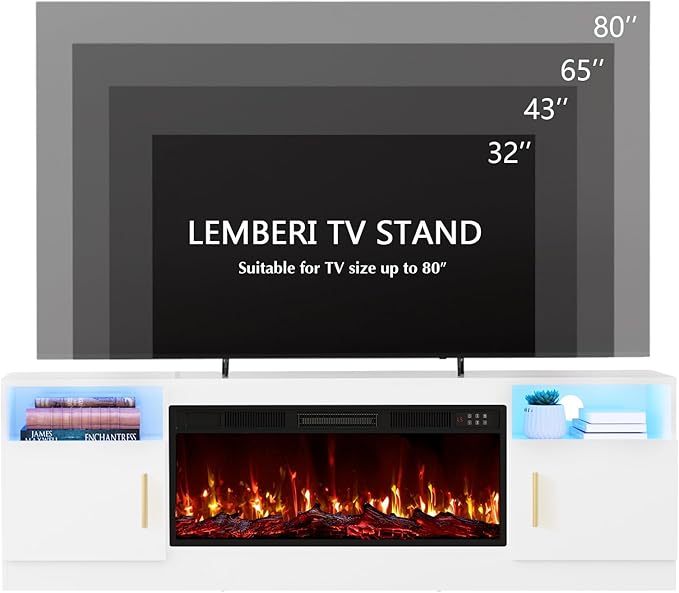 Lemberi Fireplace TV Stand - Image 8