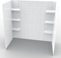 White Polystyrene Tub Wall Surround 32"x 60"x 58" by NoahWilliamHome