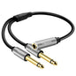 Togconn 1/4 inch TS Mono Splitter Y Adapter, 6.35mm Mono Female to Dual 6.35 mm by Togconn
