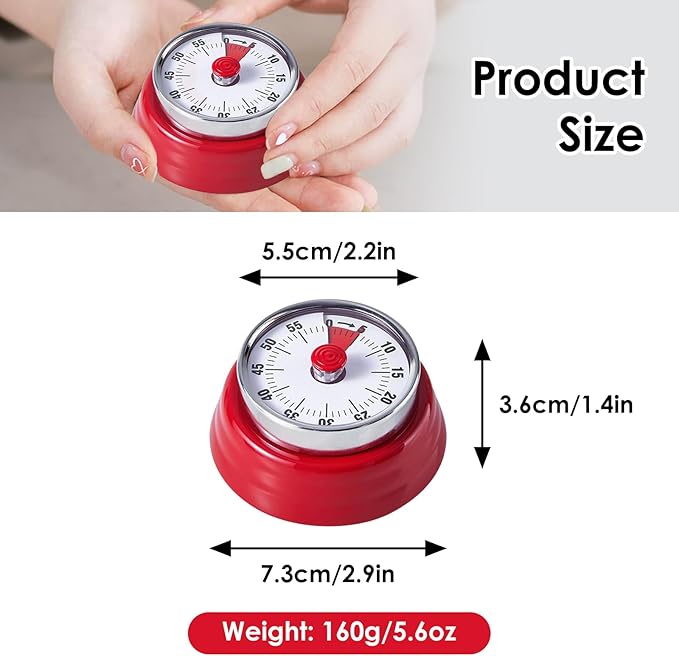 Visual Timer, Teeloray 60-Minute Countdown Timer, Kitchen Timer - Image 6