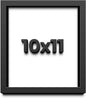 10x11 Shadow Box Frame Black | 1 Inch Deep Solid Wood Shadowbox Display Frame | by CustomPictureFrames