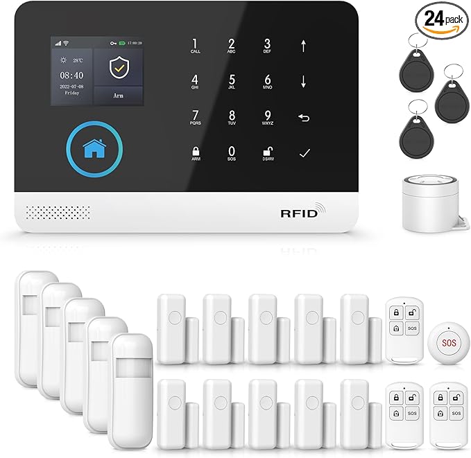 Wireless Home Security Aystem, Motion Sensors Detectors, SOS Button, APP Insta by PGST