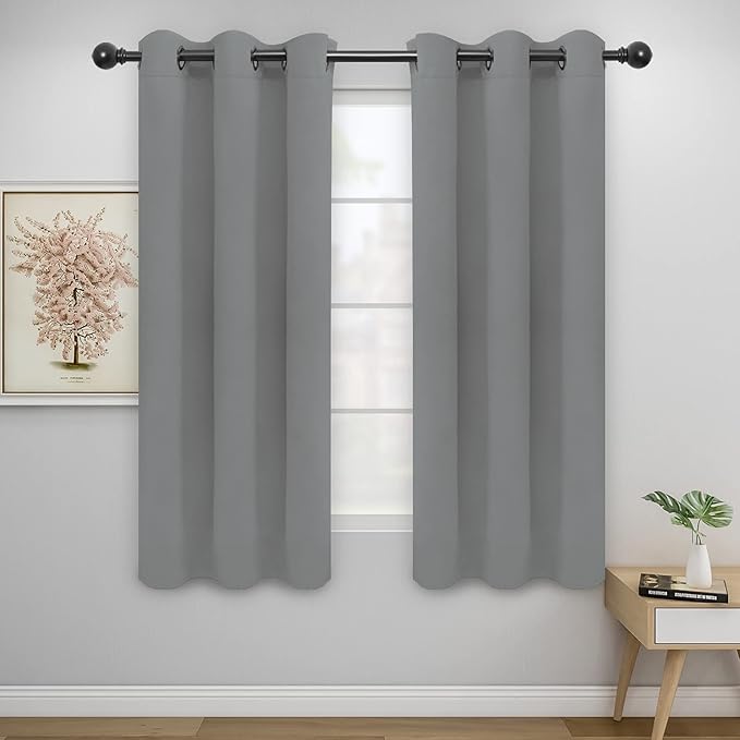 Easy-Going Blackout Curtains for Bedroom, Solid Thermal Insulated Grommet and by Easy-Going
