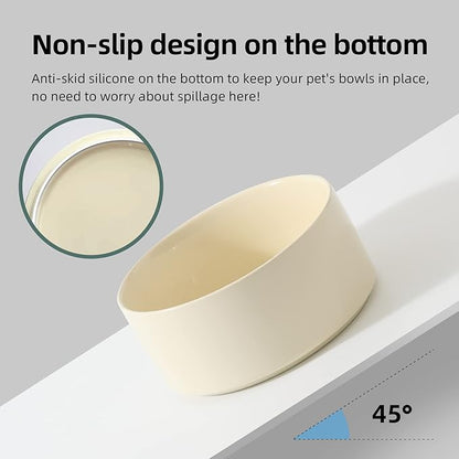 Ceramic 5.1inch Raised Dog and Cat Bowl Set, Elevated - Image 3
