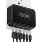 Fast Charger Block, GaN 6 Port USB C Charging Station Hub Cube, 100W Multiport by CSODINCE