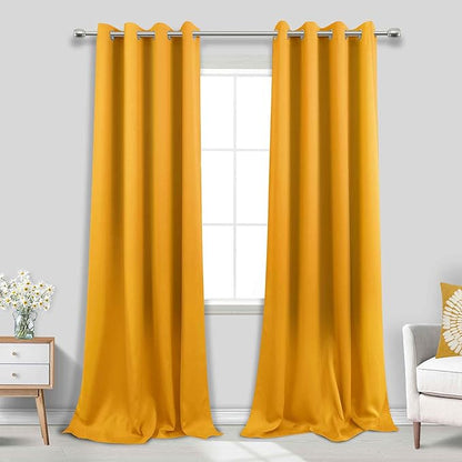 KOUFALL 108 Inch Curtains Blackout, Grommet Boho Black Out Curtains by KOUFALL