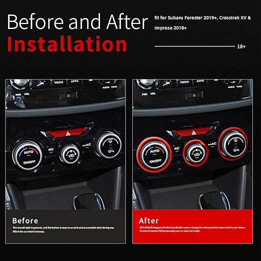 Auovo AC Climate Control Knob Outer Ring Covers Accessories - Image 2