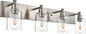 TODOLUZ Bathroom Vanity Light Fixtures, 4-Lights Modern Brushed Nickel Wall by TODOLUZ