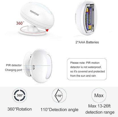 Wireless Motion Sensor Door Chime: Business Entry Doorbell Indoor Motion - Image 3