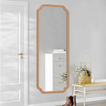 Natural Wood Framed Bathroom Mirror - Image 9