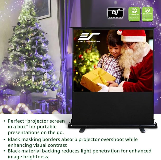 Elite Screens ezCinema 2 Projector Screen, 105-inch 4:3 Portable Manual Floor - Image 7