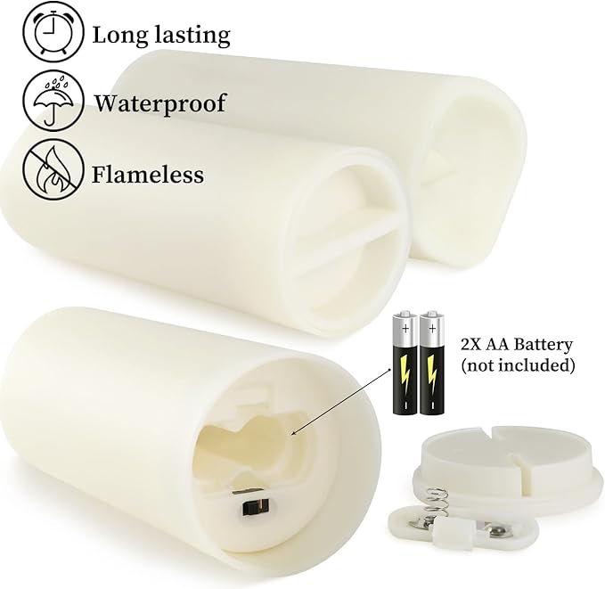 Set of 24 Waterproof Outdoor Flameless Candles, LED Candles - Image 7
