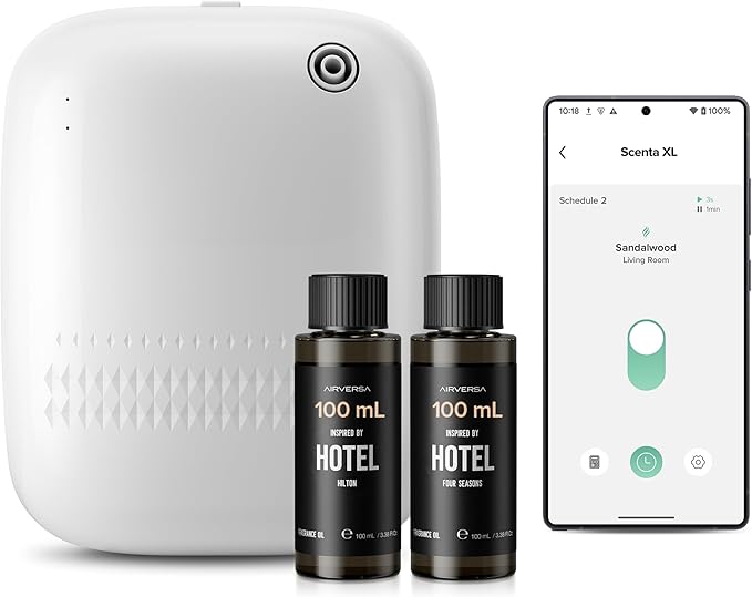 Smart Waterless Essential Oil Diffuser Hotel Scent Starter Kit by Airversa