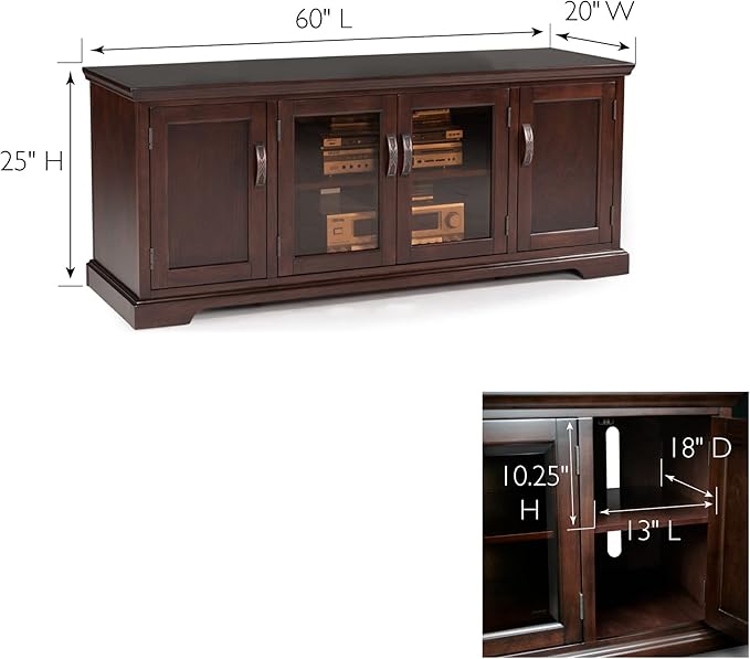 Leick Home 81360 Iverson Three Door TV Stand - Image 3