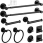 tudoccy 10-piece matte black bathroom hardware set, adjustable, main product view