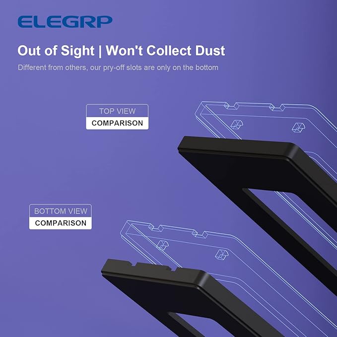 ELEGRP 3-Gang Screwless Decorative Wall Plates, Mid-Size Unbreakable - Image 3