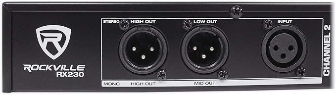 Rockville RX230 2-Way Stereo/3-Way Mono Crossover, XLR Input/Output, Adjustable - Image 8