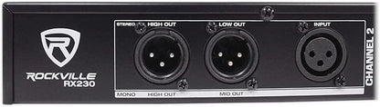 Rockville RX230 2-Way Stereo/3-Way Mono Crossover, XLR Input/Output, Adjustable - Image 8