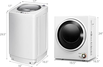 COSTWAY Washer and Dryer Combo Set, 8Lbs Capacity Portable Washing Machine - Image 9