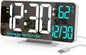KOSUMOSU Digital LED Clocks for Bedrooms 6.7in White Alarm Clock, Day of Week by KOSUMOSUTECHNOLOGY