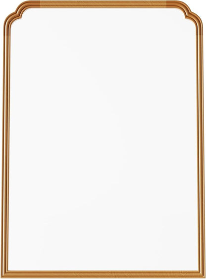 30" x 40" Wood Bathroom Mirror for Over Sink, Rustic Rounded Corner Vanity - Image 9